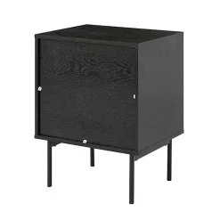 Clearance Kirklands Home Black and Natural Wood 2-Drawer Nightstand