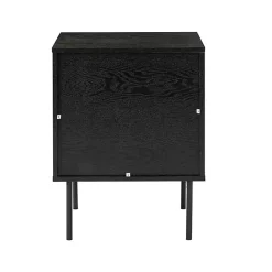 Clearance Kirklands Home Black and Natural Wood 2-Drawer Nightstand