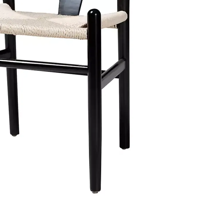 Outlet Kirklands Home and Tan Wishbone Dining Chairs, Set of 2 Black