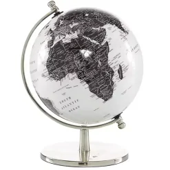 Outlet Kirklands Home Black and White Aluminum Globe