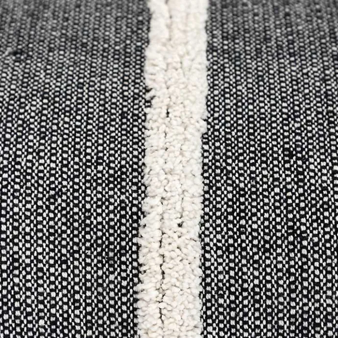 Best Kirklands Home and White Artisanal Stripes Lumbar Pillow Black