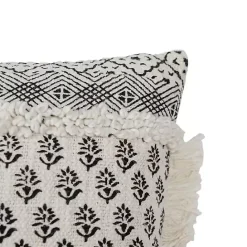 Clearance Kirklands Home Black and White Boho Print Lumbar Pillow