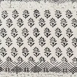 Clearance Kirklands Home Black and White Boho Print Lumbar Pillow