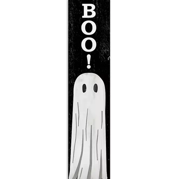 Online Kirklands Home Black and White Boo Ghost Porch Board