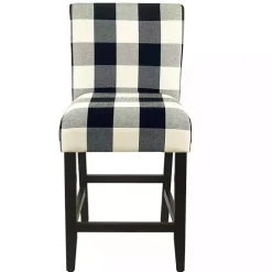 Outlet Kirklands Home Black and White Buffalo Check Counter Stool