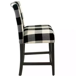 Outlet Kirklands Home Black and White Buffalo Check Counter Stool