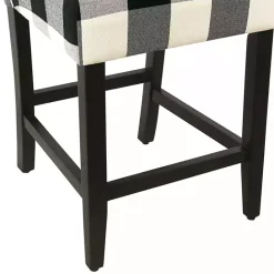 Outlet Kirklands Home Black and White Buffalo Check Counter Stool