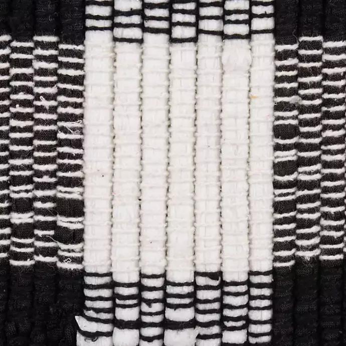 Clearance Kirklands Home and White Buffalo Check Accent Rug Black