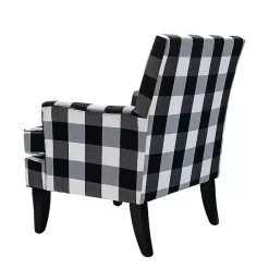 Best Kirklands Home Black and White Buffalo Check Armchair