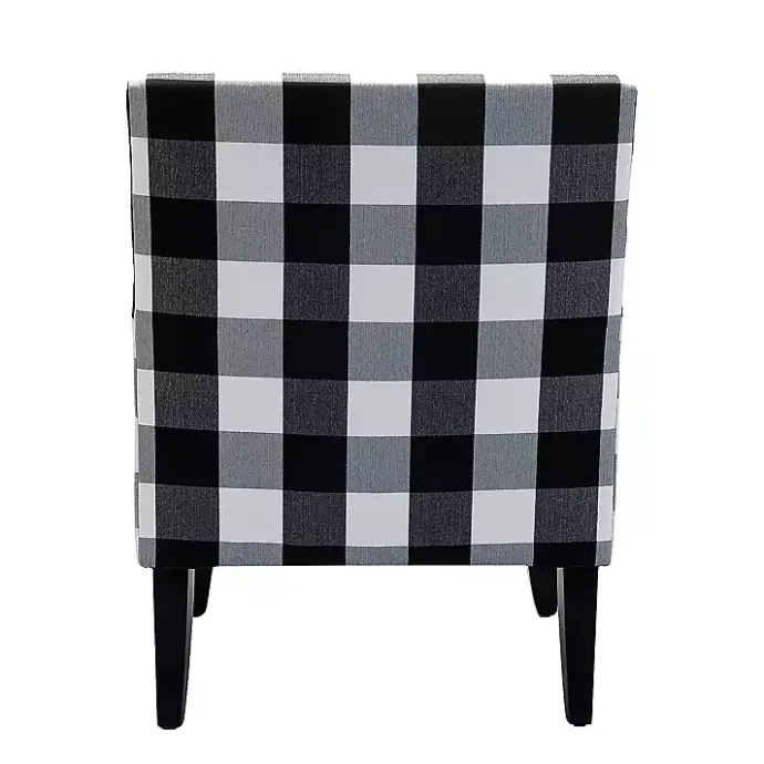 Best Kirklands Home Black and White Buffalo Check Armchair