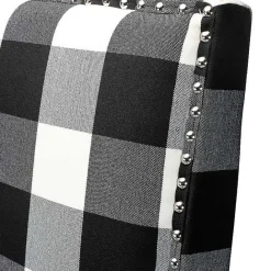Best Kirklands Home Black and White Buffalo Check Armchair