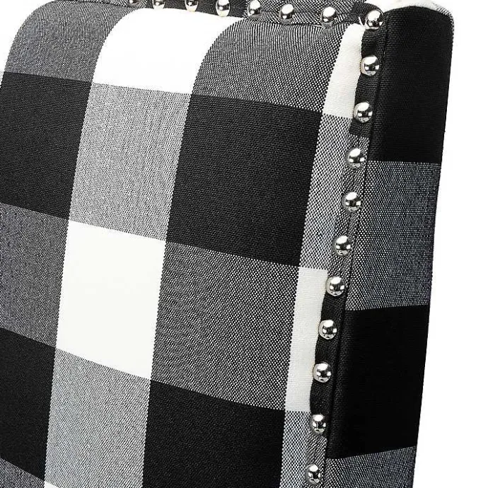 Best Kirklands Home Black and White Buffalo Check Armchair