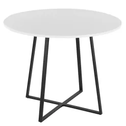 Sale Kirklands Home Black and Canary Cosmo Round Dining Table White
