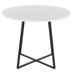 Sale Kirklands Home Black and Canary Cosmo Round Dining Table White