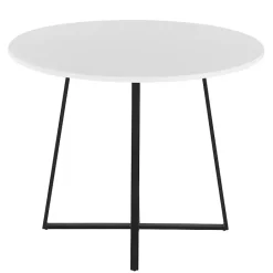 Sale Kirklands Home Black and Canary Cosmo Round Dining Table White
