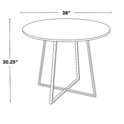 Sale Kirklands Home Black and Canary Cosmo Round Dining Table White