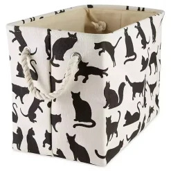 Online Kirklands Home Black and White Cat Rectangular Pet Bin