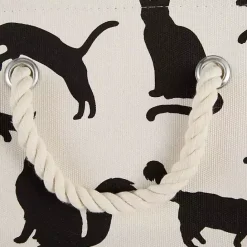 Online Kirklands Home Black and White Cat Rectangular Pet Bin