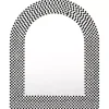 Best Kirklands Home Black and White Checkered Arch Wall Mirror