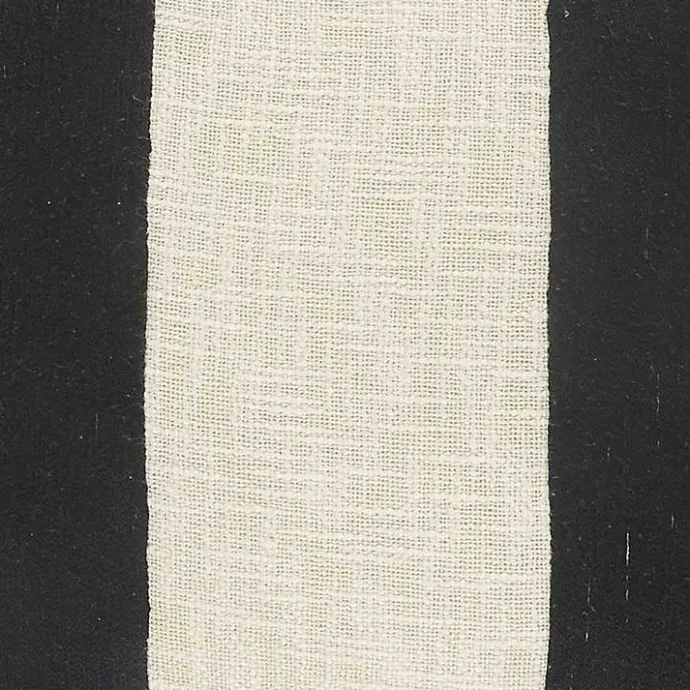 Sale Kirklands Home Black and White Cotton Throw Pillow with Tassels