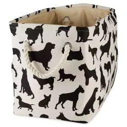 Hot Kirklands Home Black and White Dog Rectangular Pet Bin