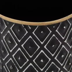 Sale Kirklands Home and White Embossed Diamond Jars, Set of 2 Black