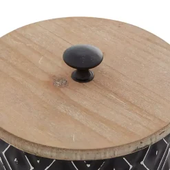 Sale Kirklands Home and White Embossed Diamond Jars, Set of 2 Black