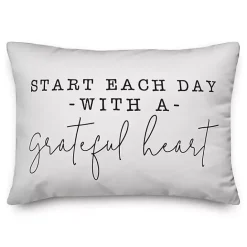 Discount Kirklands Home Black and White Grateful Heart Pillow
