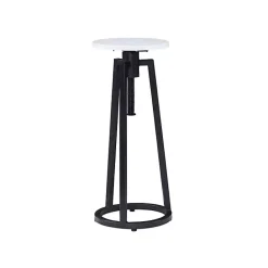 Discount Kirklands Home Black and White Marble Adjustable Drink Table