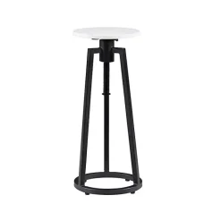 Discount Kirklands Home Black and White Marble Adjustable Drink Table