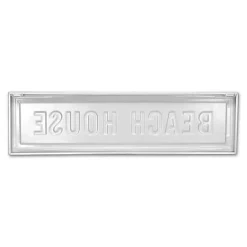 New Kirklands Home Black and White Metal Beach House Wall Sign