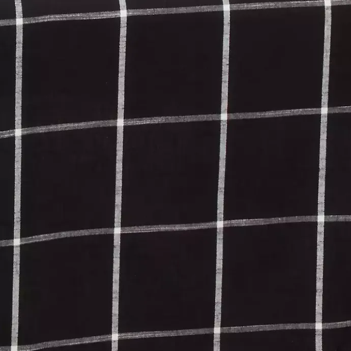 Sale Kirklands Home Black and White Plaid Cotton Napkins, Set of 4