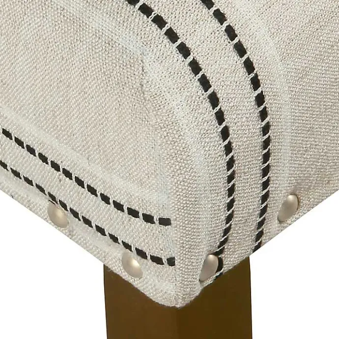 Online Kirklands Home Black and Striped Dining Chairs, Set of 2 White