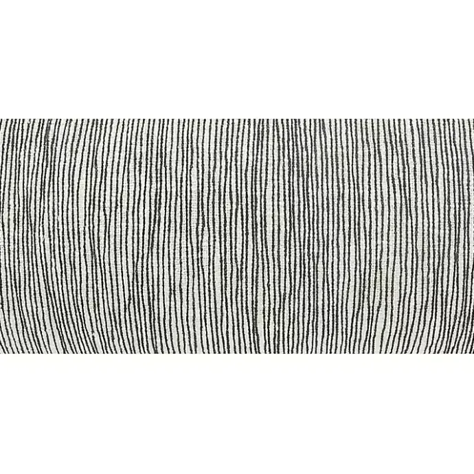 Best Kirklands Home Black and White Striped Lumbar Pillow with Tassels