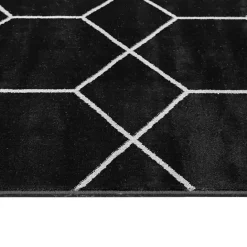 Best Kirklands Home Black and White Trellis Woven Area Rug, 6x9