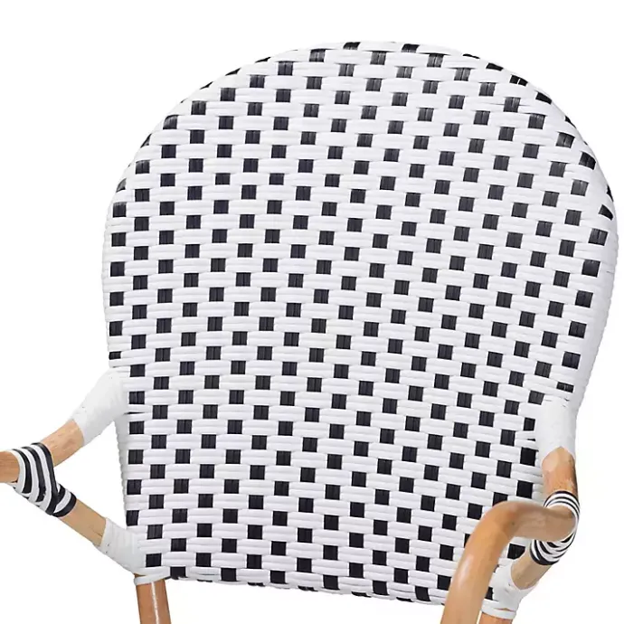Clearance Kirklands Home Black and White Woven Dining Chairs, Set of 2