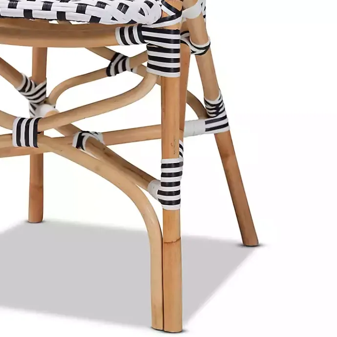 Clearance Kirklands Home Black and White Woven Dining Chairs, Set of 2