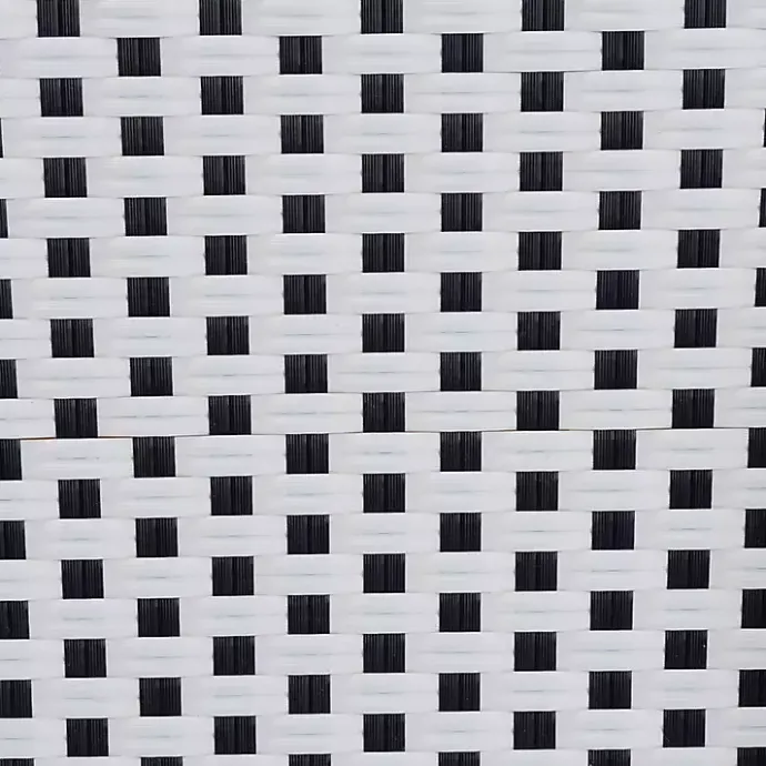 Clearance Kirklands Home Black and White Woven Dining Chairs, Set of 2