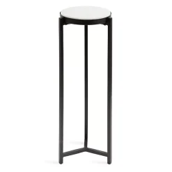 Kirklands Home Angular Marble Accent Table Black