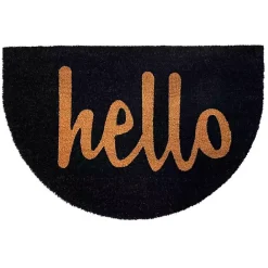 Best Kirklands Home Arch Hello Doormat Black