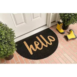 Best Kirklands Home Arch Hello Doormat Black