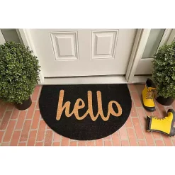 Best Kirklands Home Arch Hello Doormat Black