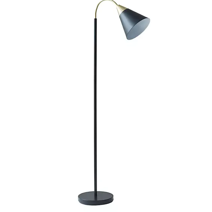 Clearance Kirklands Home Arched Cone Shade Floor Lamp Black