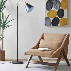 Clearance Kirklands Home Arched Cone Shade Floor Lamp Black