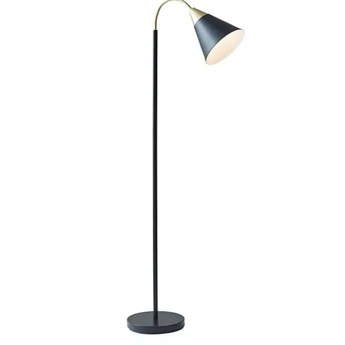 Clearance Kirklands Home Arched Cone Shade Floor Lamp Black