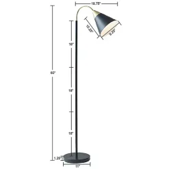 Clearance Kirklands Home Arched Cone Shade Floor Lamp Black