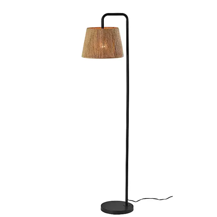 Discount Kirklands Home Arched Rope Lampshade Floor Lamp Black