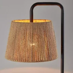 Discount Kirklands Home Arched Rope Lampshade Floor Lamp Black