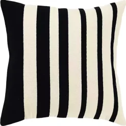 Kirklands Home Black Asymmetrical Linear Throw Pillow