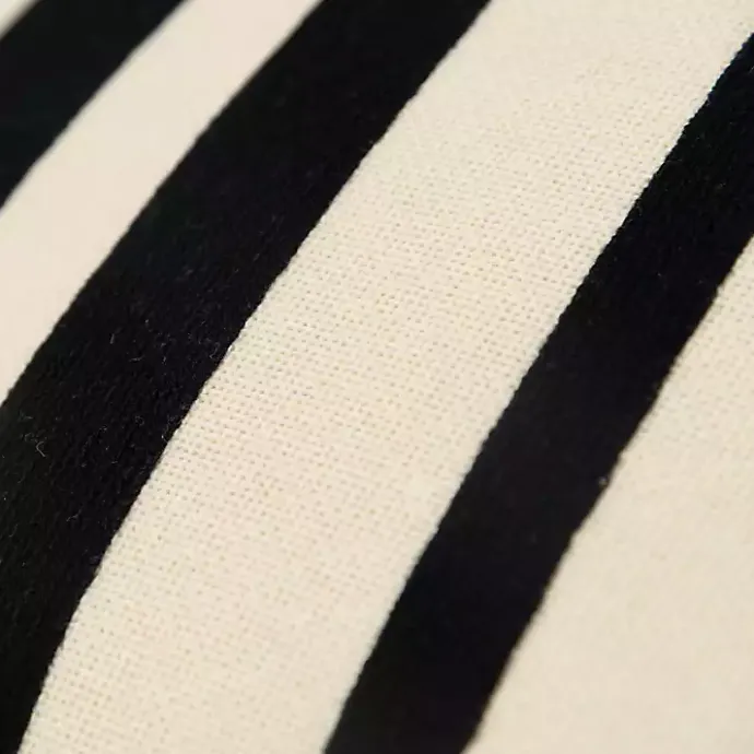 Kirklands Home Black Asymmetrical Linear Throw Pillow